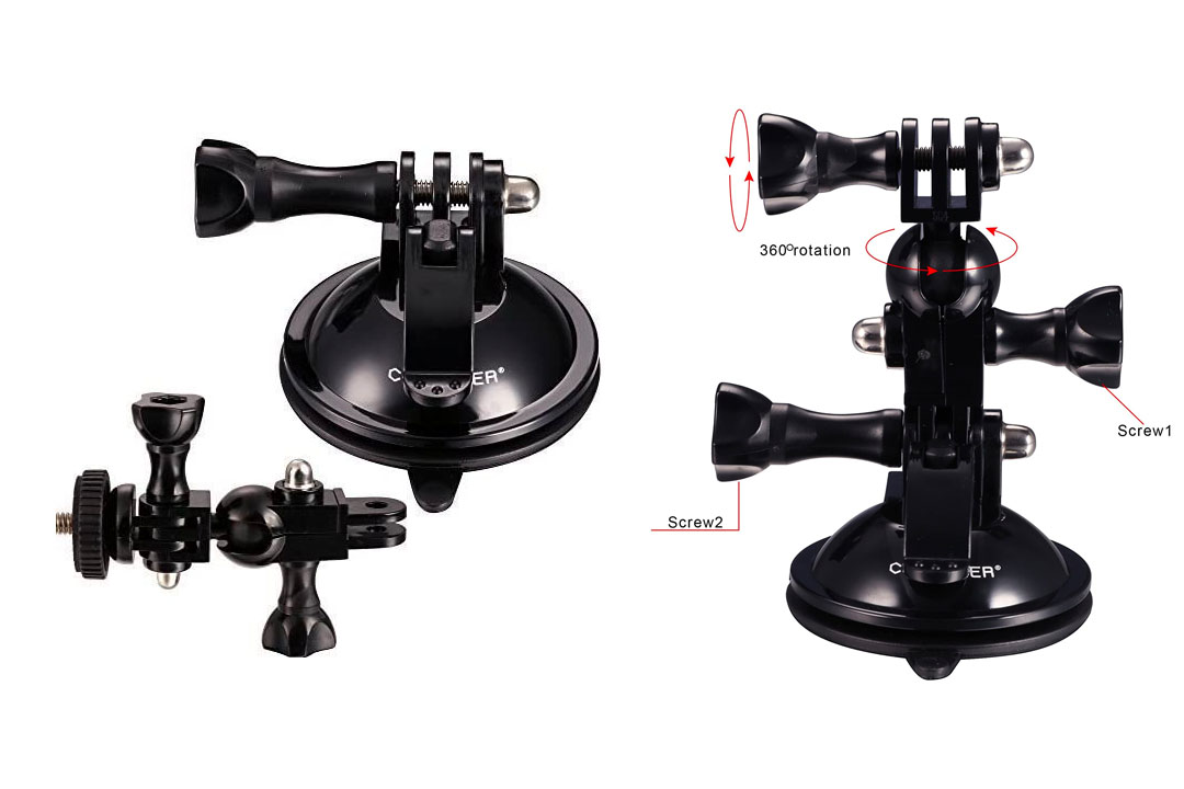 Tripod Mount Adapter Suction Cup Bike Mount