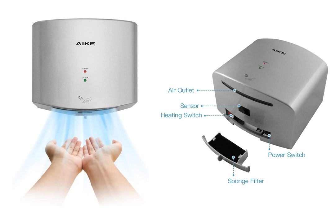 AIKE AK2630S Compact Automatic High Speed Hand Dryer