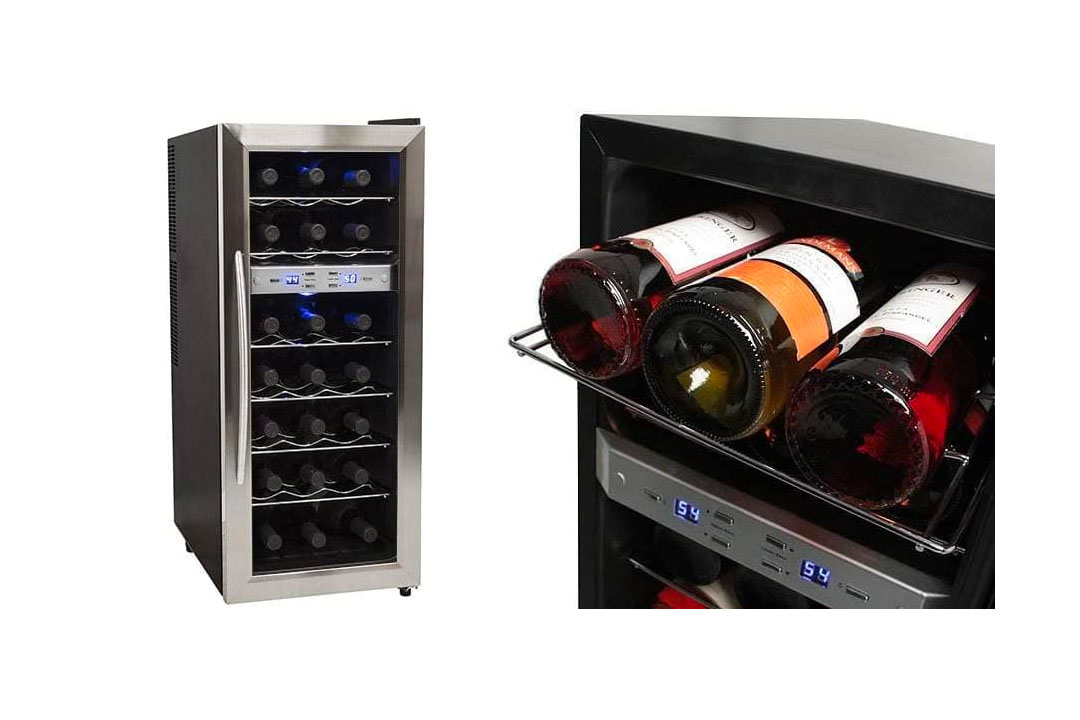 EdgeStar 21 Bottle Dual Zone Stainless Steel Wine Cooler - Stainless Steel