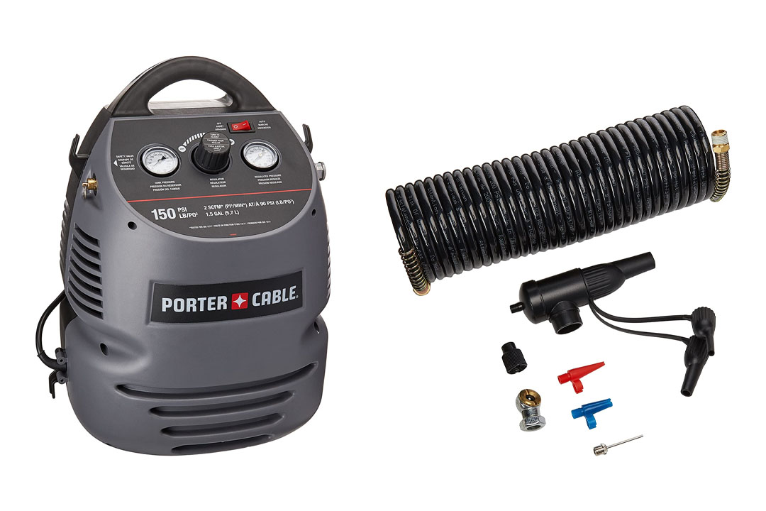 Porter-Cable CMB15 150 PSI 1.5 Gallon Oil-Free Fully Shrouded Compressor