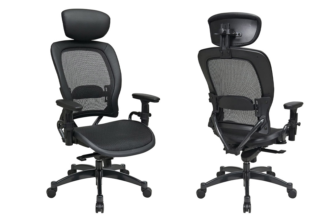 SPACE Seating Breathable Mesh Black Back and Seat