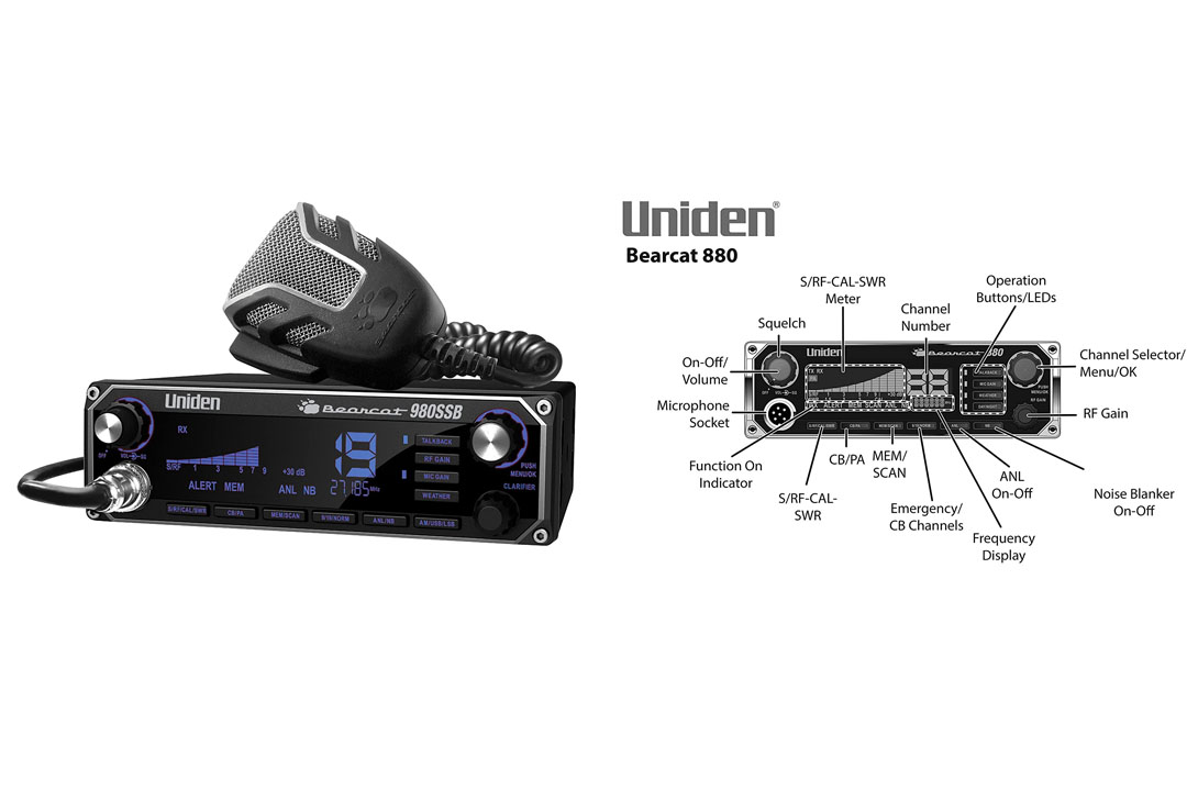 Uniden BEARCAT CB Radio With Sideband And WeatherBand (980SSB)