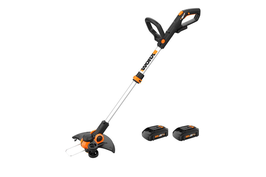 Worx WG163 GT 3.0 20V Cordless Grass Trimmer/Edger with Command Feed, 12", 2 Batteries and Charger Included