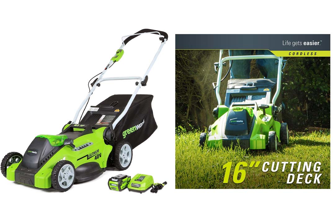  Greenworks 40V Force Cordless Lawn Mower Batteries Included