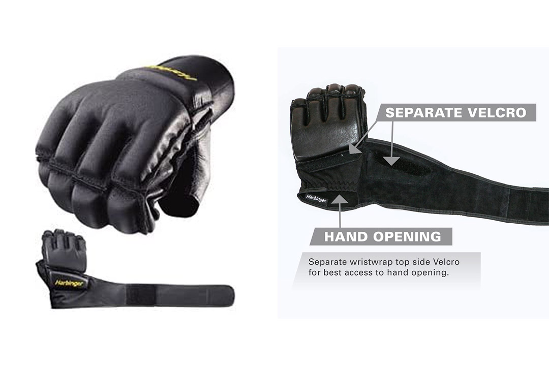 Harbinger 320 Bag Glove WristWrap (Black)