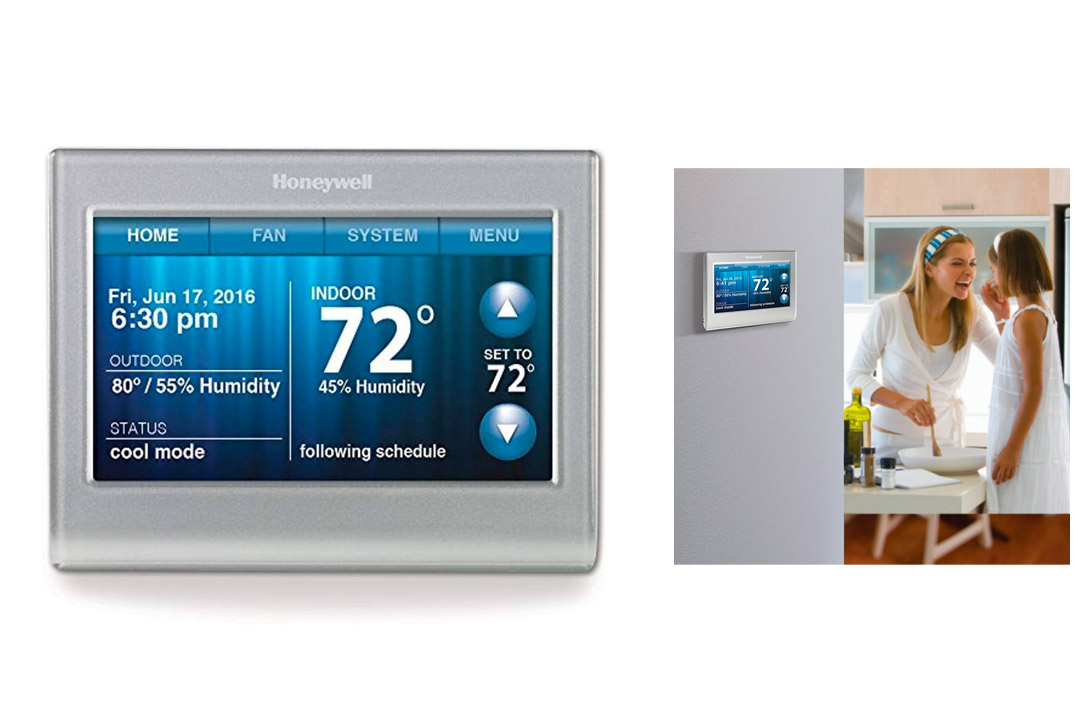 Honeywell RTH9580WF Smart Wi-Fi 7 Day Programmable Color Touch Thermostat, Works with Amazon Alexa