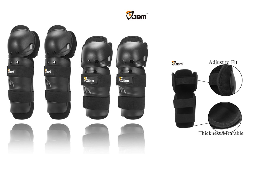 JBM Powersports Knee and Elbow Shin Guards Gear