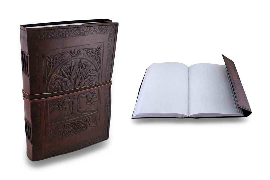 Large Tree of Life Leather Blank Book