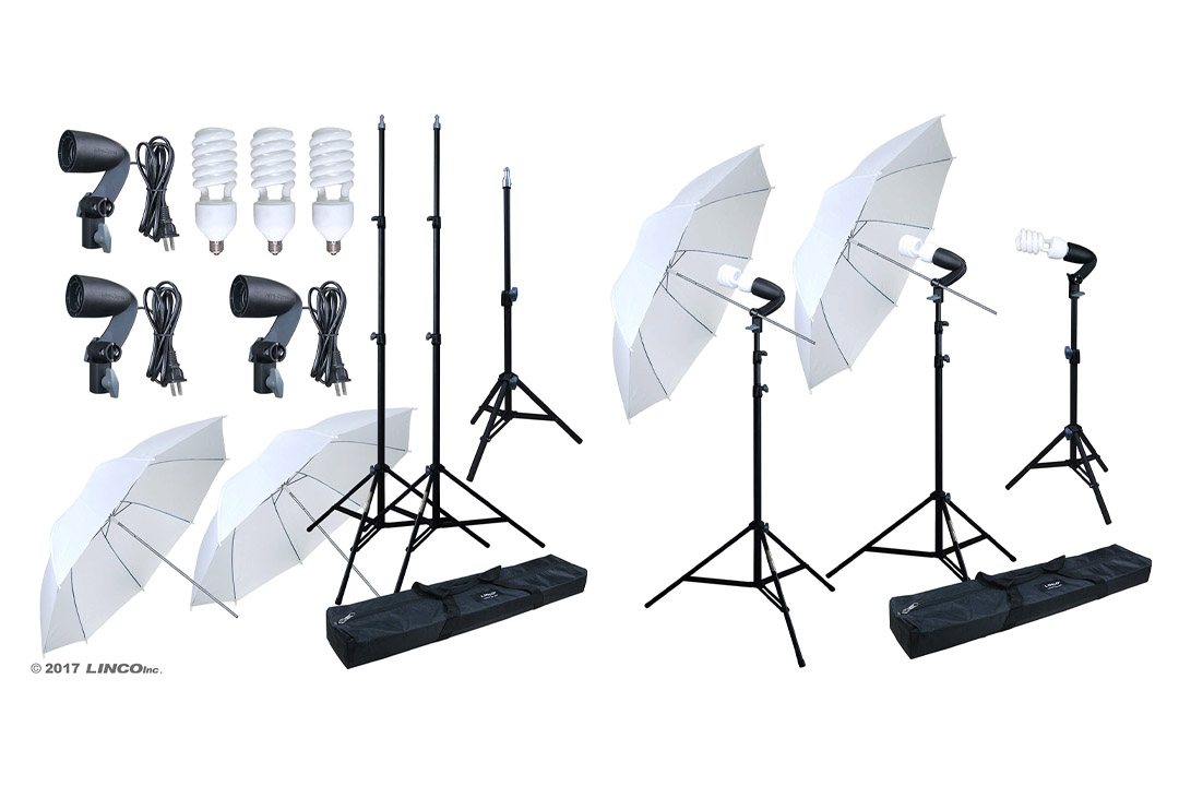 Linco Lincostore Photography Photo Portrait Studio 600W Umbrella Continuous Lighting Kit AM112