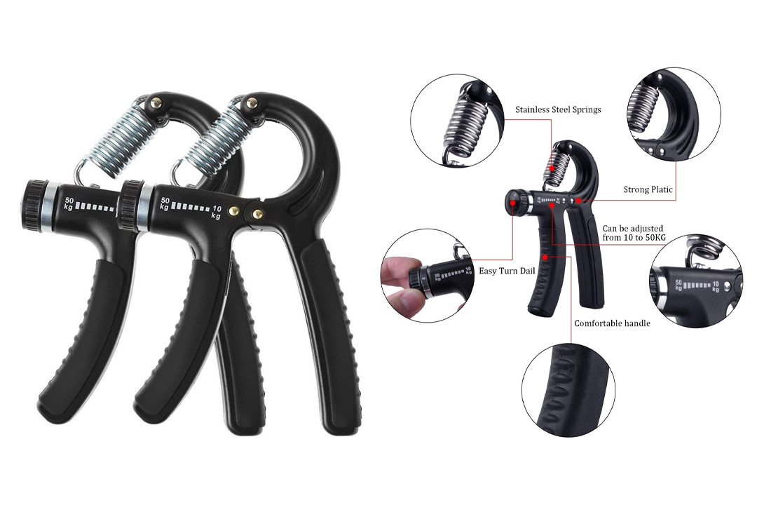 Luxon 2 Pack Hand Grip Strengthener Adjustable Resistance 22-110 Lbs (10 - 50kg) -Hand Grip Exerciser, Strengthen Grip, Hand Squeezer, Forearm Grip, Hand Exercise, Gripper, Finger Strengthener