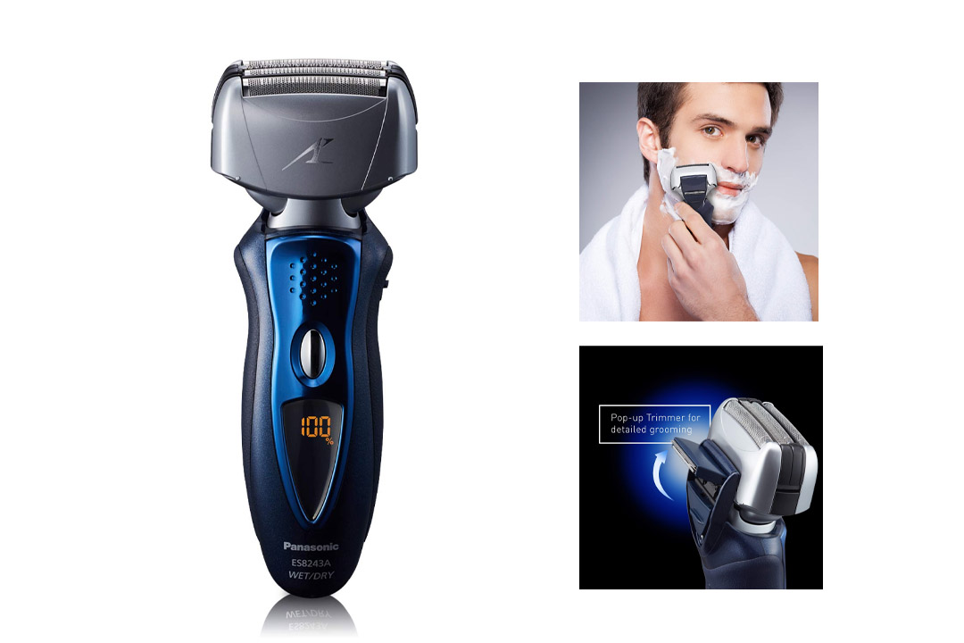 Panasonic ES8243A Electric Shaver Wet/Dry with Nanotech Blades for Men