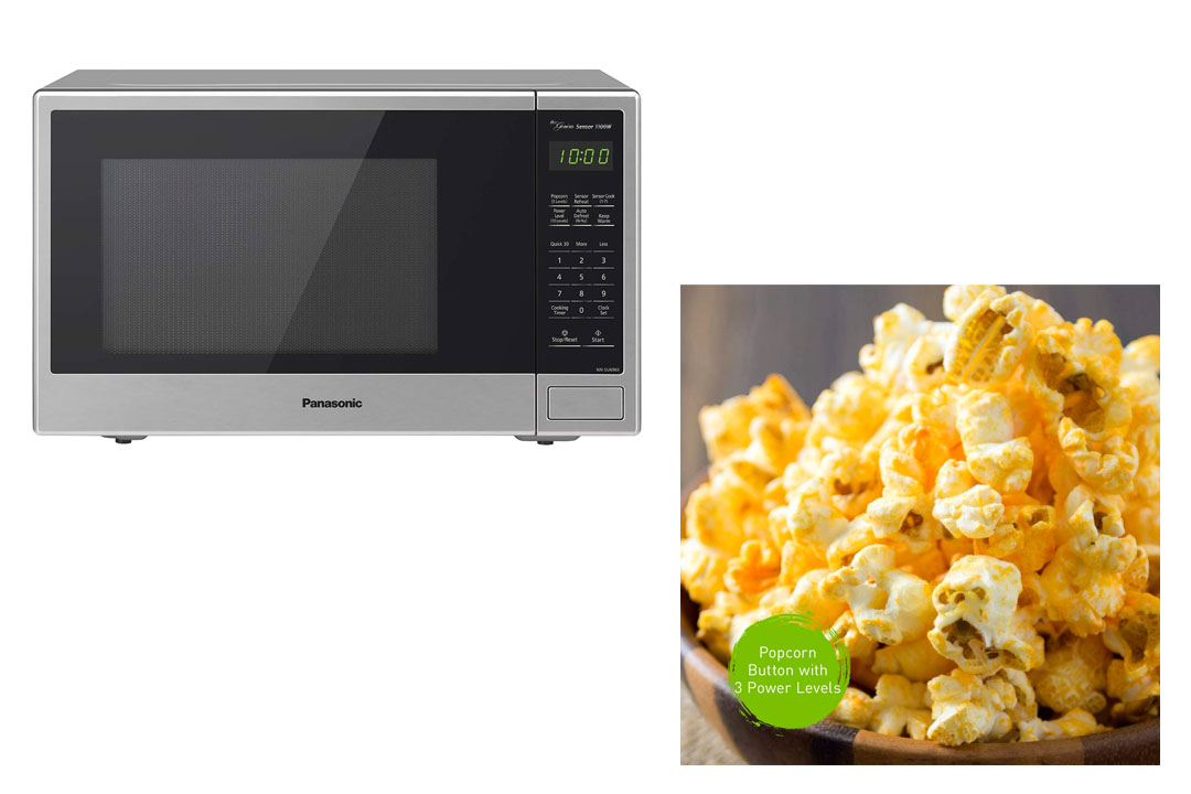Panasonic NN-SU696S Countertop Microwave Oven with Genius Cooking Sensor and Popcorn Button
