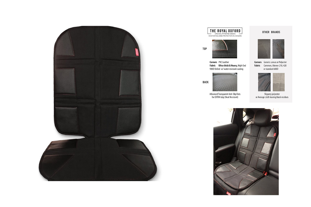 ROYAL OXFORD Luxury Car Seat Protector, Gorilla 900 Oxford, for Dark Seats