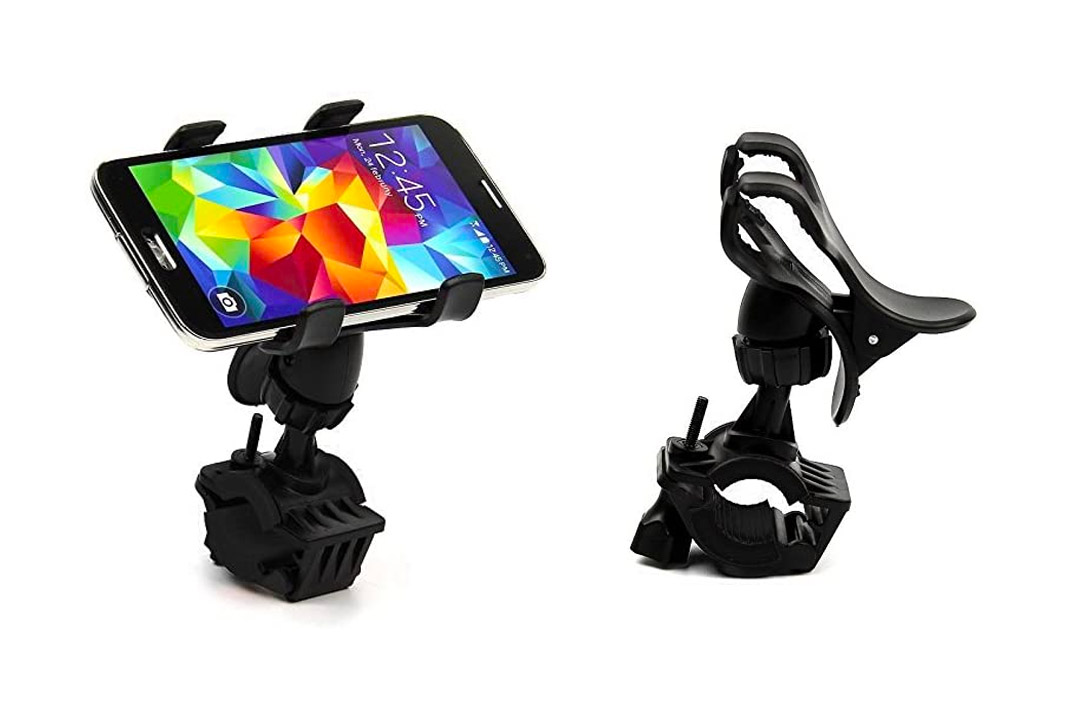 Rymemo 2016 Newest Universal 360 Degrees Rotating Motorcycle Bicycle Bike Cellphone GPS MTB Support Handlebar Mount Holder (Black)