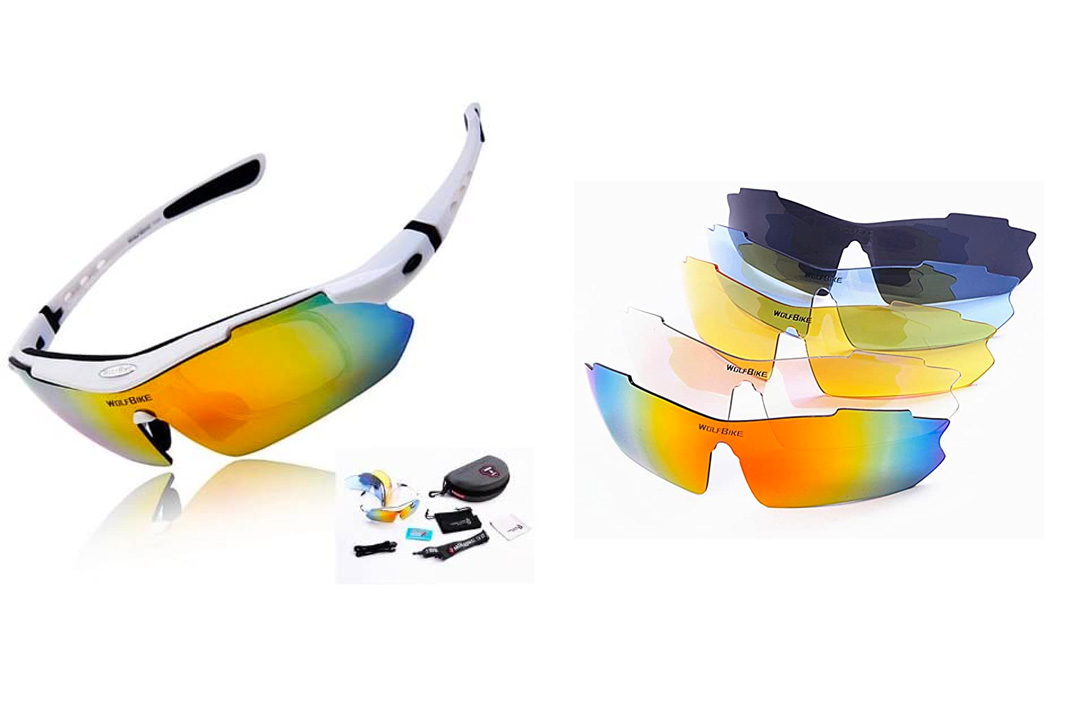 WOLFBIKE UV400 Protection Sports Sunglasses for Cycling Fishing Golf