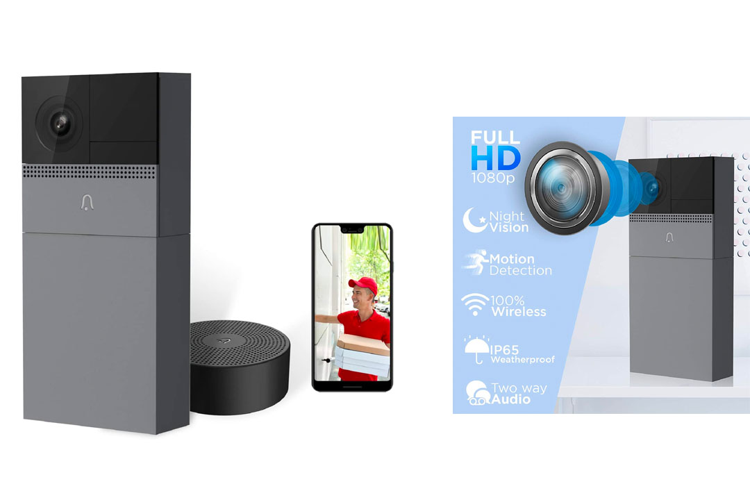 Wireless Security Video Doorbell with Camera, B1 Smart WIFI Door Bell with Motion Detector