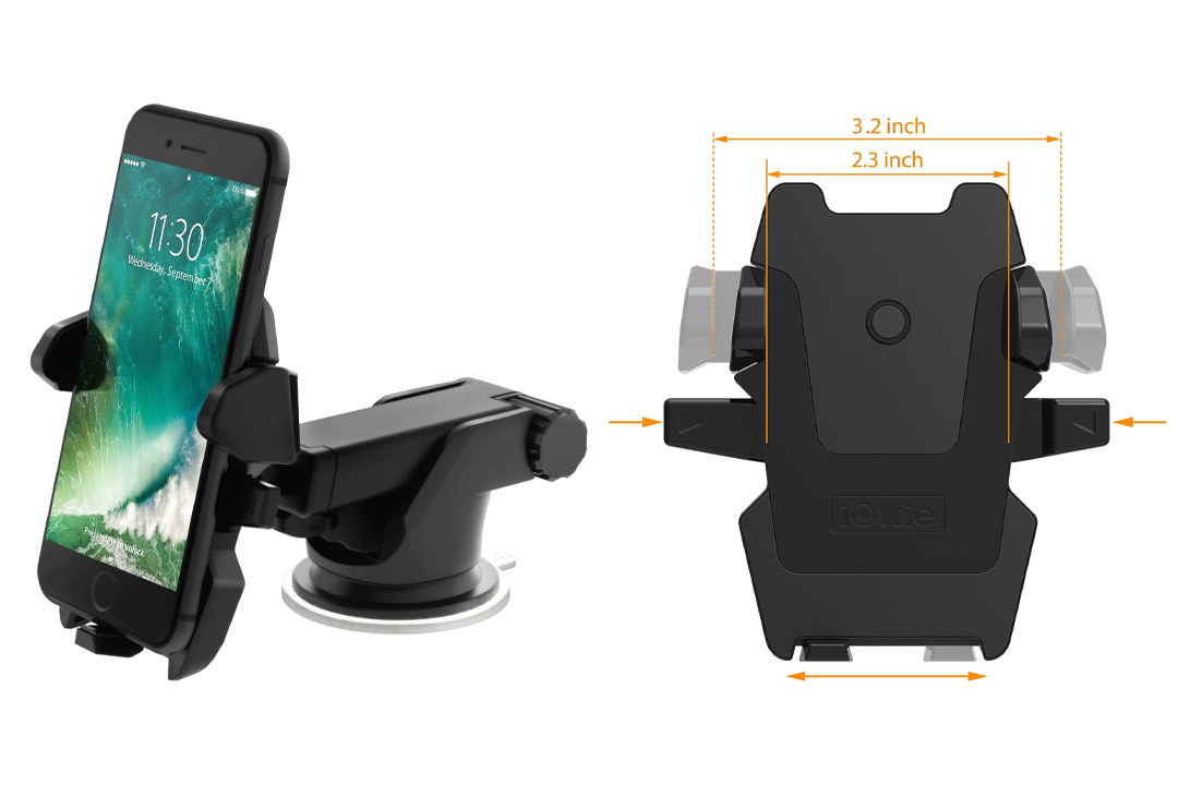 iOttie Easy One Touch 2 Car Mount Holder for iPhone 6s Plus 6s 5s 5c, Samsung Galaxy S6 Edge Plus S6 S5 S4, Note 5 4 3, Google Nexus 5 4, LG G4-Retail Pack