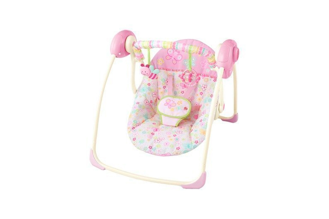Bright Starts Flutter Dot Portable Swing - Pretty in Pink by Bright Starts