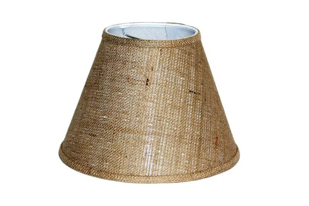 Brown Burlap Empire Hardback Shade