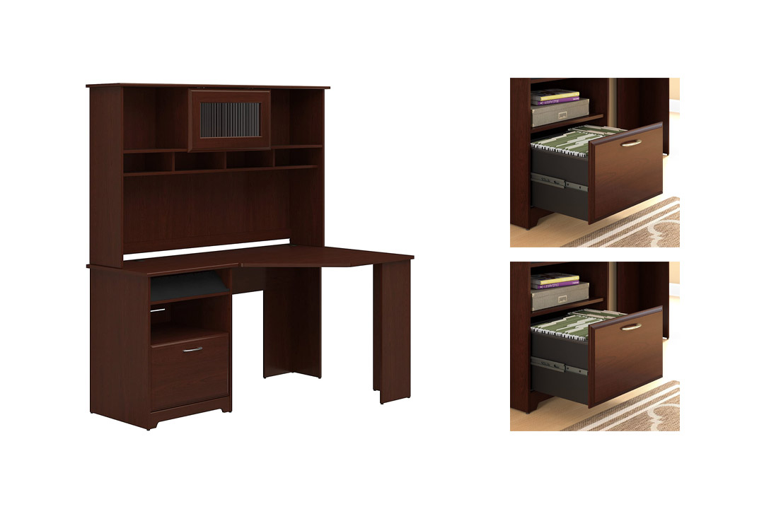 Cabot Collection Corner Desk, Hutch