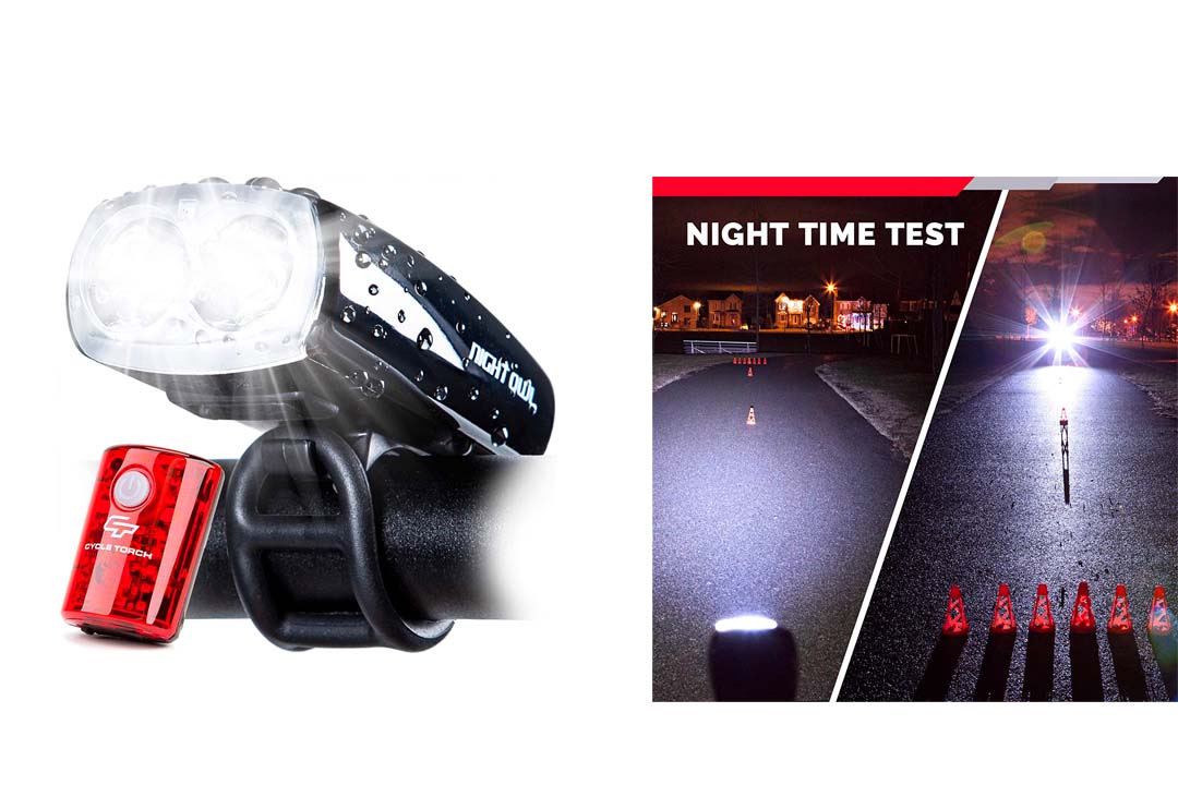 Cycle Torch Night Owl USB Rechargeable Bike Light Set Safety Front and Back Bicycle Light