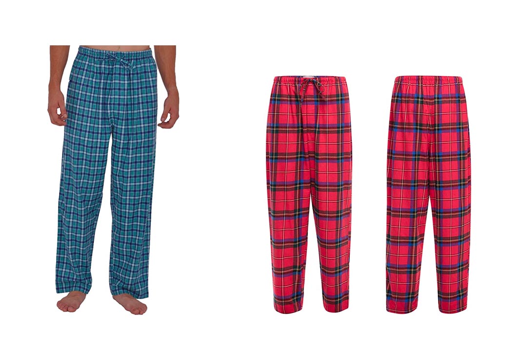 Del Rossa Men's 100% Cotton Flannel Pajama Pants - Sleep Bottoms