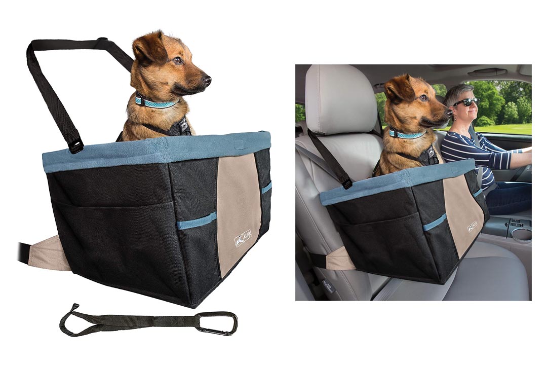Kurgo Skybox Dog Booster Seat for Cars and Dog Car Seat with Dog Seat Belt Tether