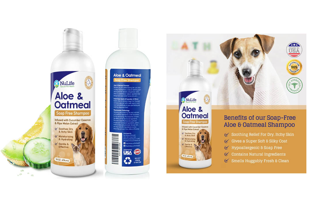 Oatmeal Shampoo For Dogs With Soothing Aloe Vera