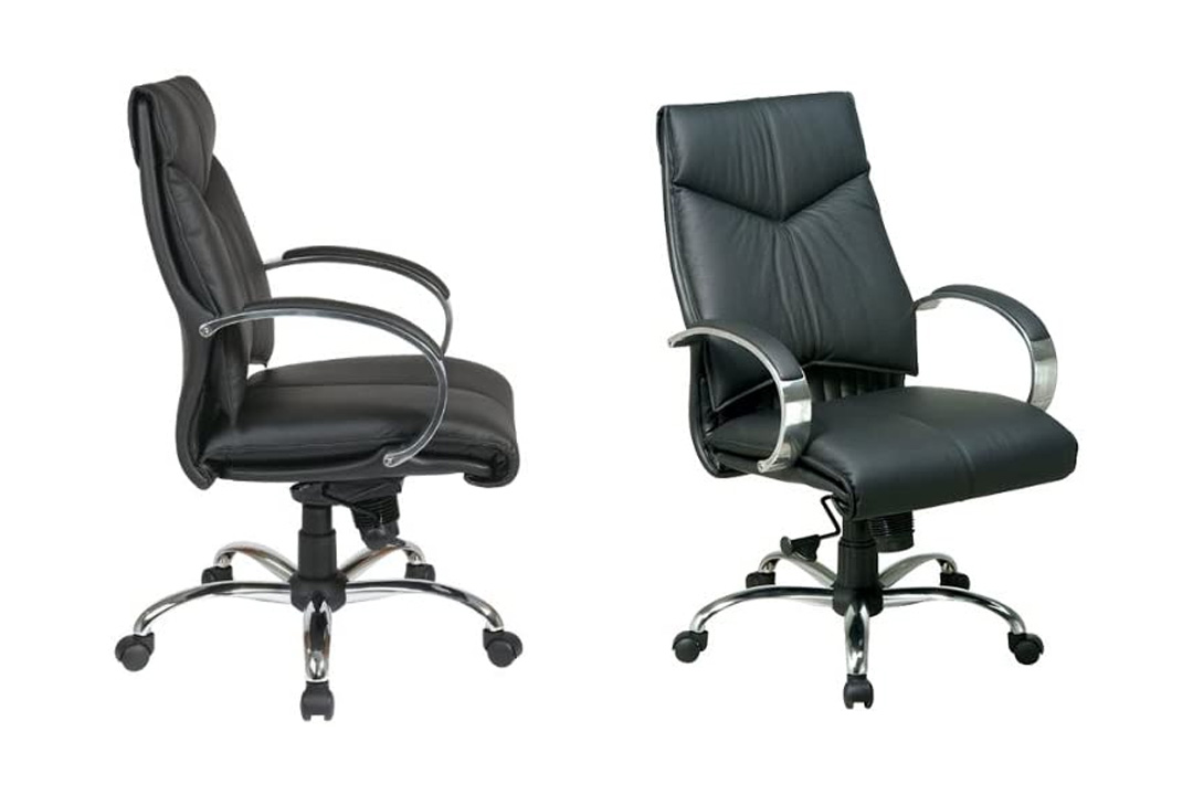 Office Star 8201 Deluxe Medium Back Executive Leather Chair