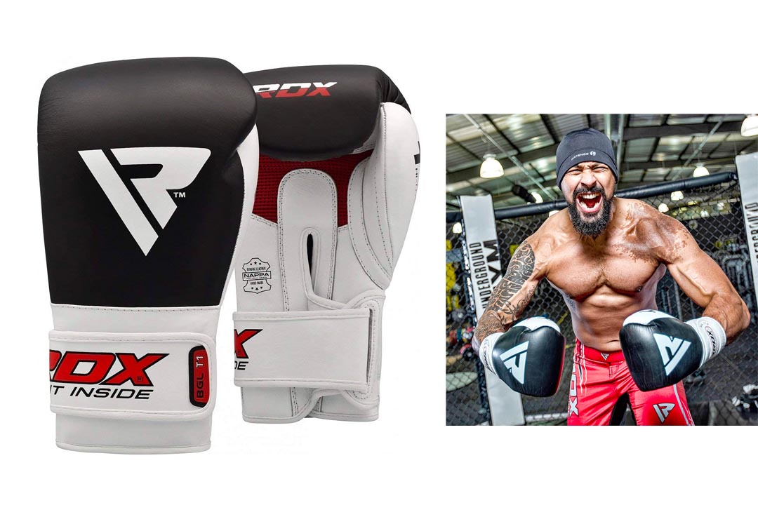 RDX Cow Hide Leather Gel Boxing Gloves