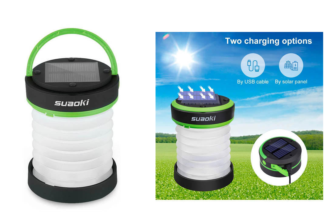 Suaoki Led Camping Solar Powered Lantern/Light with Rechargeable Battery