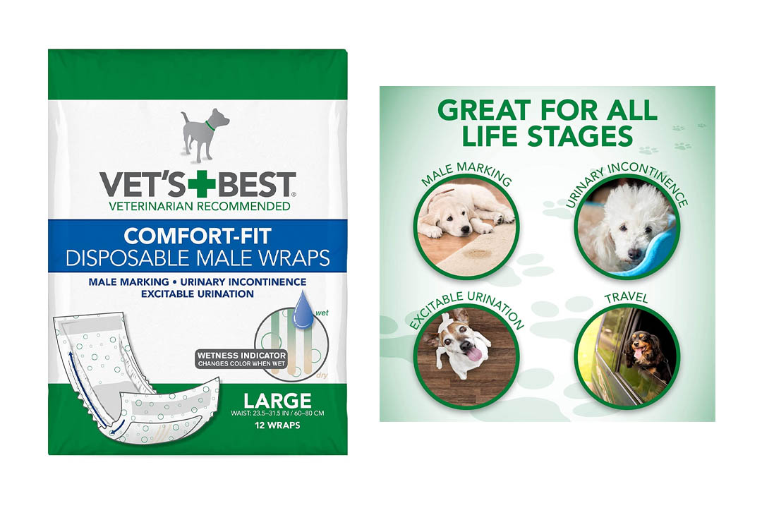 Vet's Best Comfort-Fit Disposable Male Wrap