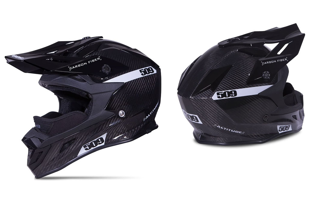 509 Carbon Fiber Altitude Snow Snowmobile Helmet - Gloss Black - 509-HEL-ACG