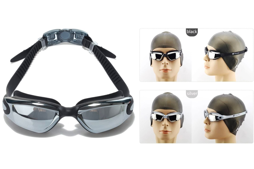 Adult Swim Goggles Mirrored Anti Fog UV Protection Waterproof