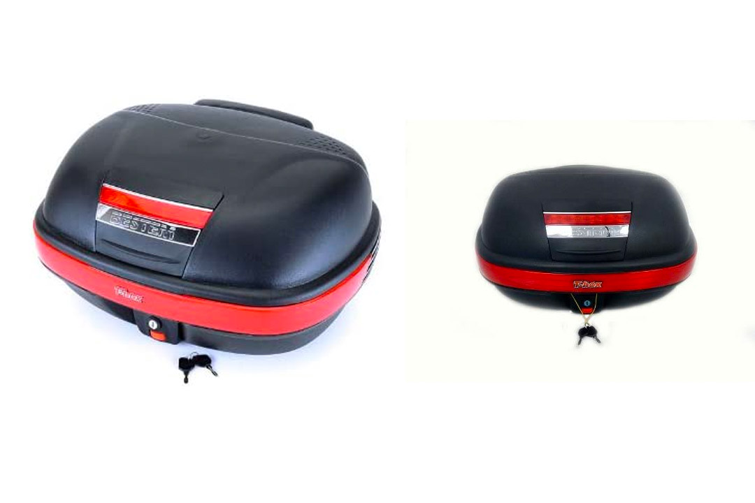 Bestem T-Box TBOX-929-BLK Black Motorcycle/Scooter Flat Top Box