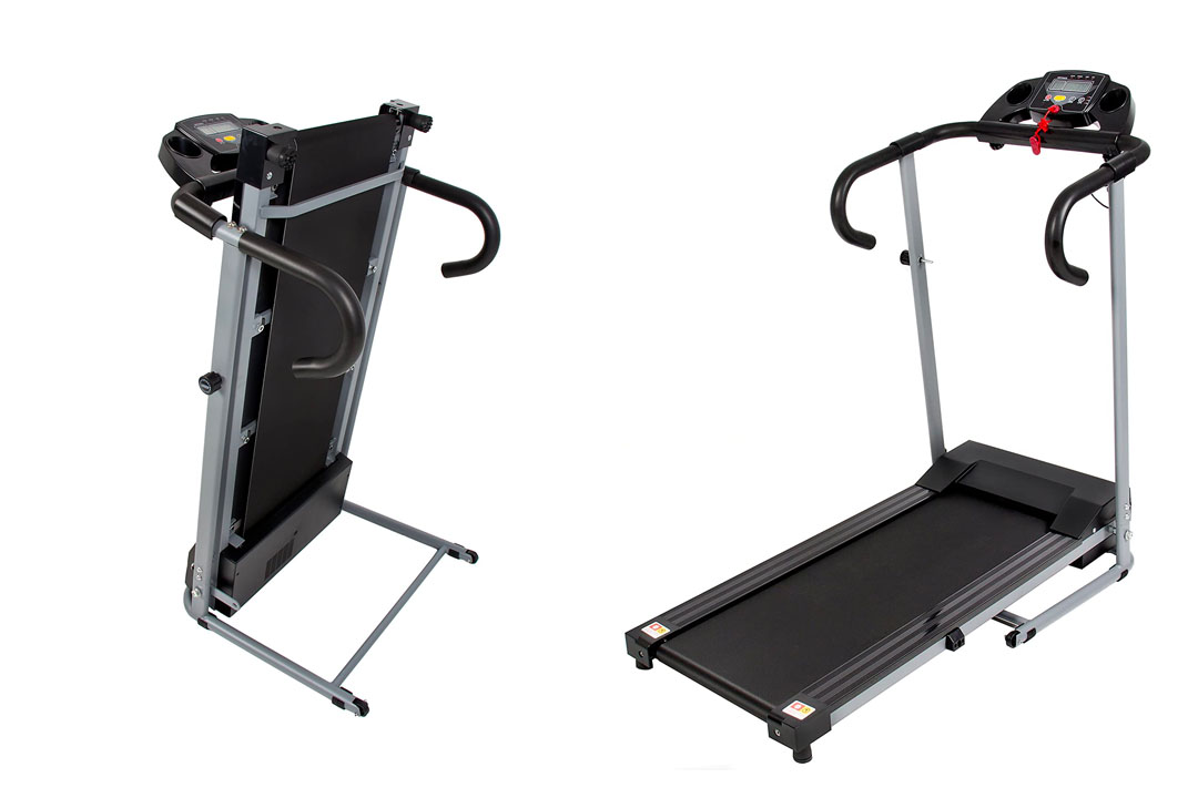 Black 500W Portable Motorized Treadmill Running Machine