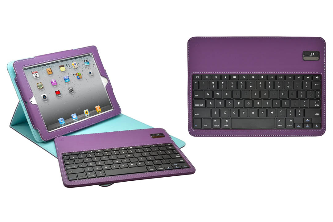 Aduro FACIO Case with Bluetooth Removable Keyboard for Apple iPad