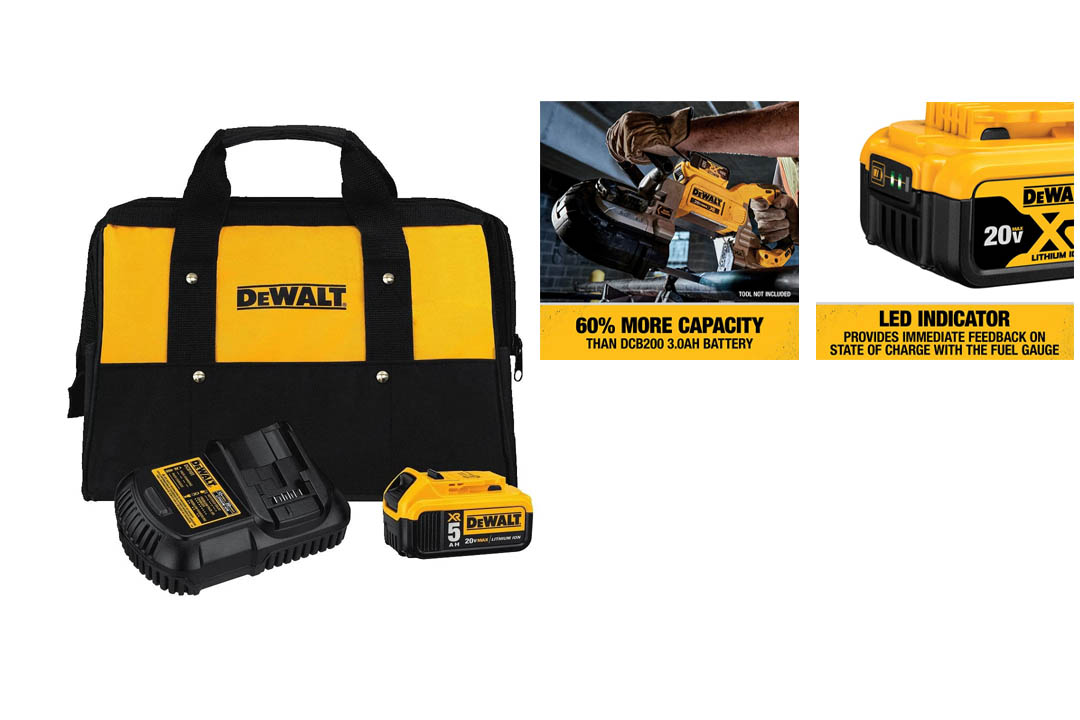 DEWALT 20V MAX Battery and Charger Kit with Bag