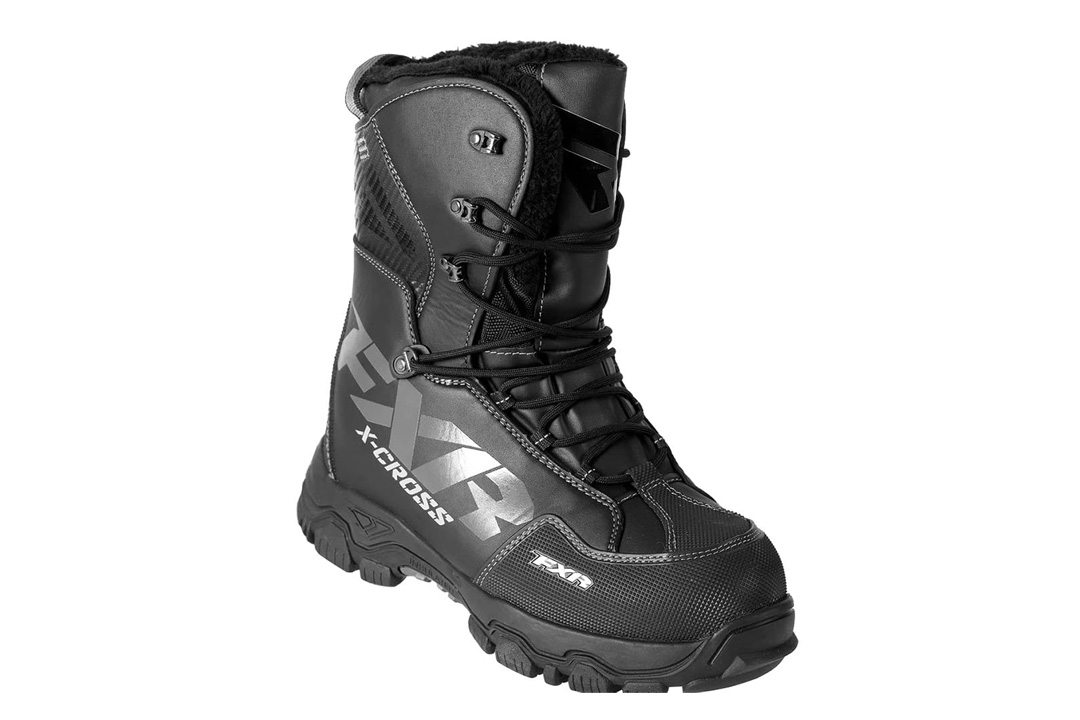 FXR X-CROSS Lace-up Snowmobile Boots Black OPS-Mens 10/EU43/Womens 12