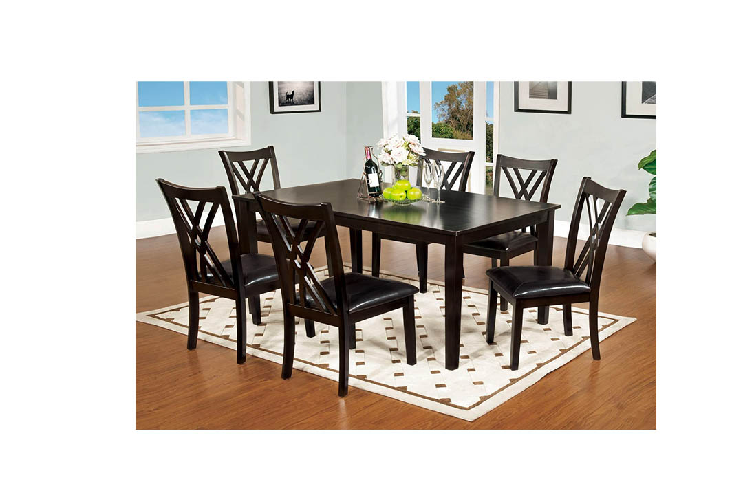 Furniture of America 7-Piece Hearst Rectangular Dining Table and Chair Set