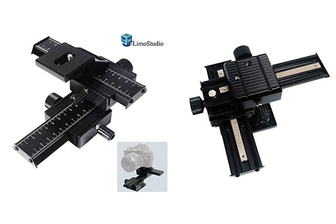 LimoStudio Photography Studio 4 Way Photo Shooting Macro Focus Rail Metal Slider