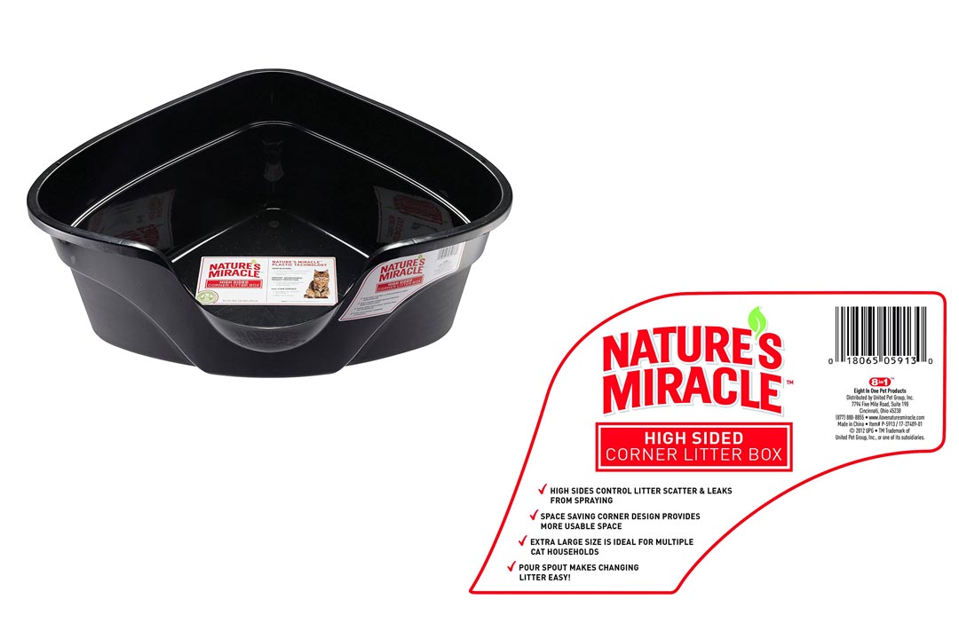 Nature's Miracle Advanced High Sided Corner Litter Box (P-5913)