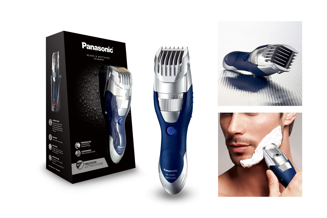 Panasonic ER-GB40-S Cordless Moustache & Beard Trimmer Wet/Dry with 19 Adjustable Settings