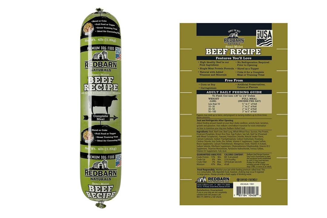 Red Barn Beef Dog Food Roll 32Lbs (8 x 4Lb)