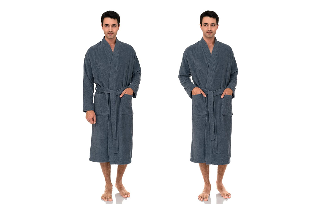 TowelSelections Men's Turkish Cotton Bathrobe Terry Shawl Robe Made in Turkey