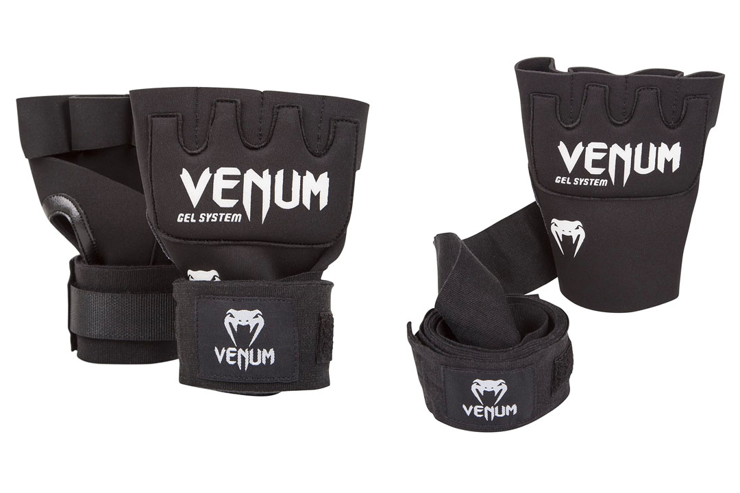 Venum "Kontact" Gel Glove Wraps, Black