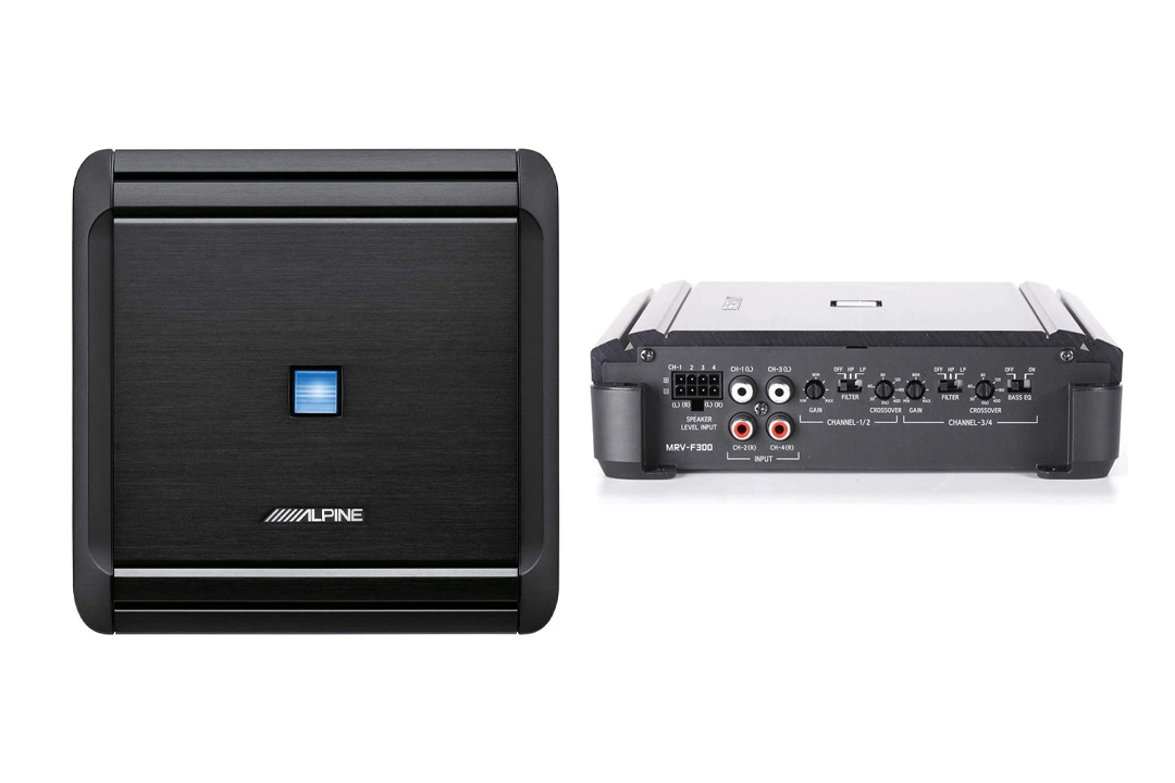 Alpine MRV-F300 4-Channel Car Amplifier, 50 Watts RMS x 4