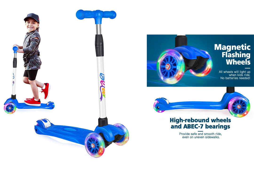 BELEEV Scooters for Kids 3 Wheel Kick Scooter
