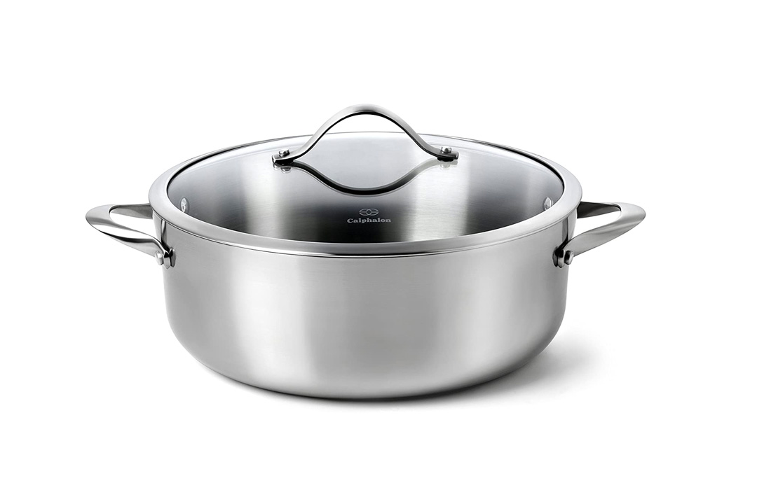 Calphalon Contemporary Stainless Steel 8-Quart Dutch Oven with Cover