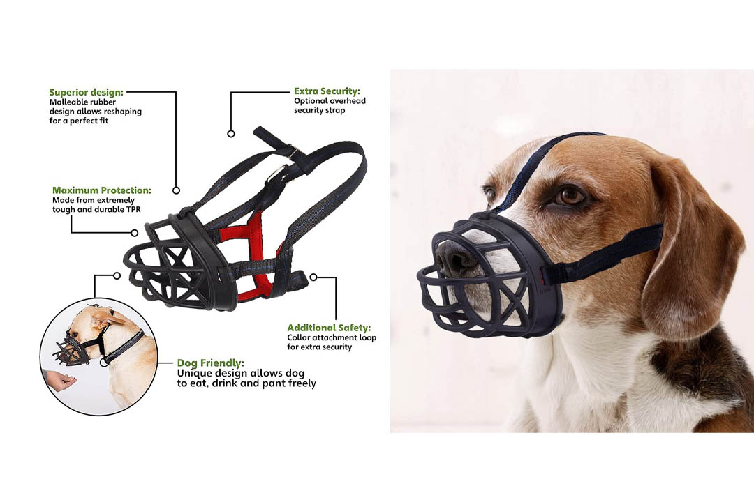 Dog Muzzle, Basket Breathable Silicone Dog Muzzle for Anti-barking and Anti-chewing